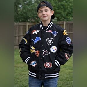 NEW! $130 NFL Boys Ultra Logo Bomber Jacket